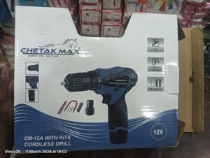 CHETAKMAX 12V कॉर्डलेस ड्रिल मशीन
